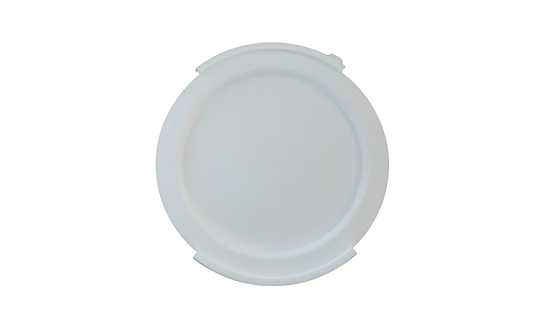 weisser deckel fuer die salvana flexischale, zur abdeckung des futters bis zum verfuettern