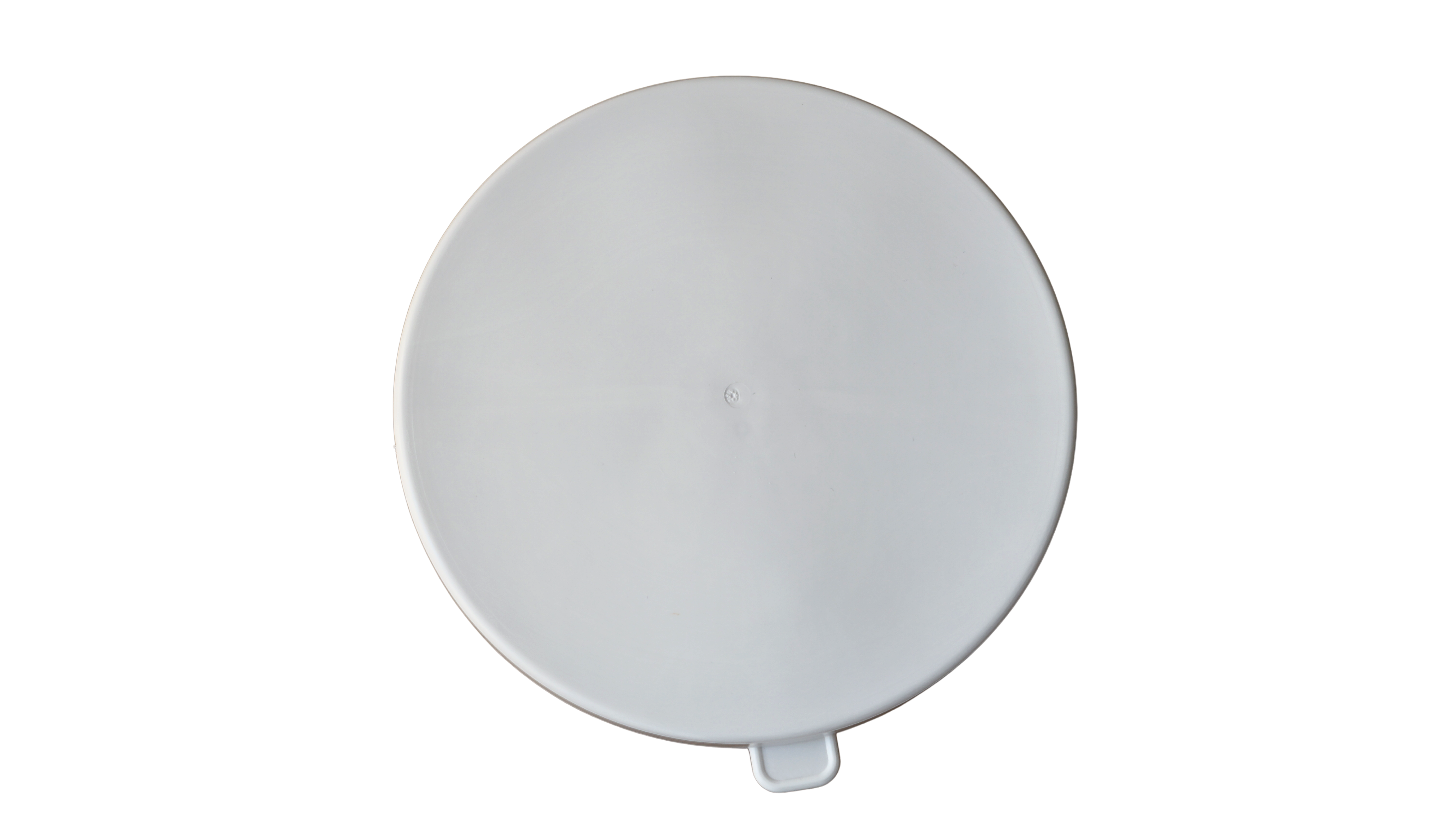 weisser deckel zum verschliessen oder stapeln der mueslischale oder des futtereimers von salvana